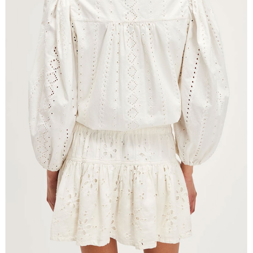 Free People White Eyelet Mini Skirt - Picture 3 of 5